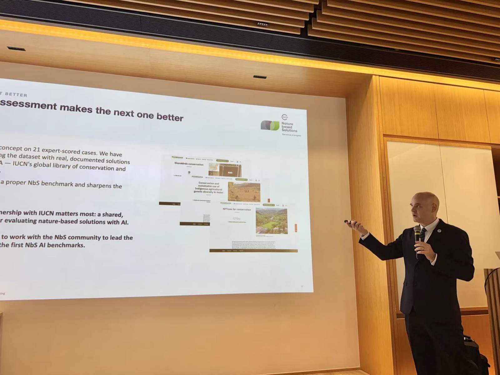 Grant Boquet speaking at the NbS Summer School 2026 in Hong Kong